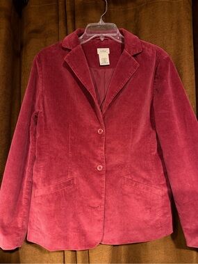 L.L. Bean Women's Burgundy Corduroy Blazer
